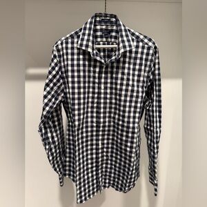 J. Crew Blue and White Gingham Men's Shirt